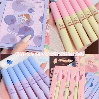 Von Gee Notepad Lip Glaze Sleeve Box เซตลิปสติกสมุดโน้ต 3 แท่ง ลิปจุ่ม สีสวย ติดทนยาวนาน