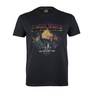 [S-5XL] เสื้อยืดลําลอง คอกลม พิมพ์ลาย Jurassic World แฟชั่นฤดูร้อน สําหรับผู้ชาย