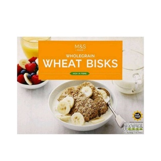 m&amp;s whole grain 🎋 Wheat Bisks 🎋 high fibre ธัญพืชอบแห้งชนิดแท่ง 480 กรัม