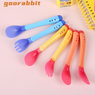 Goorabbit ช้อนส้อมซิลิโคน หัวนิ่ม สําหรับเด็กทารก