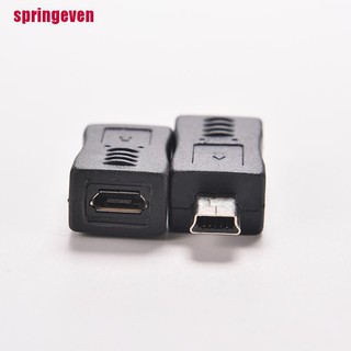 [springeven] ใหม่ อะแดปเตอร์แปลงสายชาร์จ Micro USB ตัวเมีย เป็น Mini USB ตัวผู้