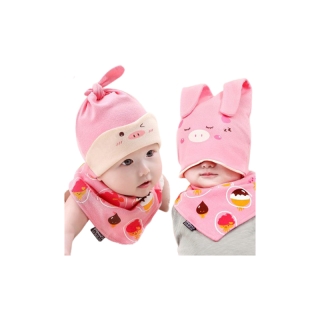 มาใหม่ เซตหมวกทารก + ผ้ากันเปื้อน ผ้าคอตต้อน100% เมื่อเปิดตาจะเป็นหน้ายิ้ม เมือปิดตาจะเป็นหน้าหลับ น่ารักสุดๆค่ะ 0-18m