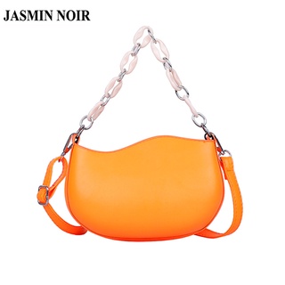 Jasmin Noir กระเป๋าสะพายไหล่ หนัง PU แต่งสายโซ่ สําหรับผู้หญิง