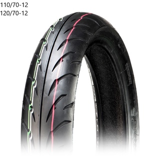 ยางนอก QUICK 110/70-12,120/70-12 ลาย GR390 ผลิตโรงงานเดียวกันกับ DUNLOP THAILAND