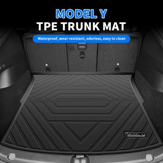 Tesla อุปกรณ์เสริมUgrade New TE Car Front Rear Trunk Mat Storage Mat Cargo Tray Dustroof Waterroof rotective ads For Tes