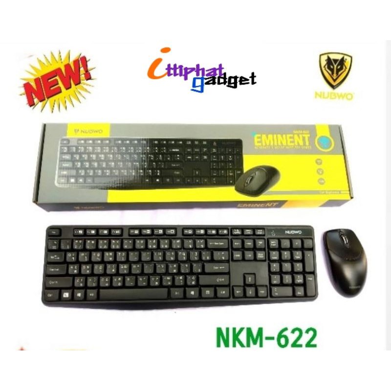 ac Keyboard Nubwo NKM-622 Eminent Keyboard &amp; Mouse Wireless Combo กันน้ำ