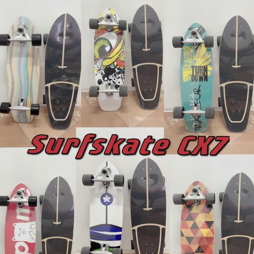 พร้อมส่ง！สเก็ตบอร์ด skateboards surf skateboard เซิร์ฟสเก็ตบอร์ด CX7 อัพเกรด surfskate สเก็ตบอร์ดผู้ใหญ่ simulation surf