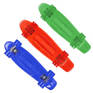 HALO สเก็ตบอร์ด Transparent Retro Skateboard ขนาด 22.5x6" 23T สี RD/GN/BL