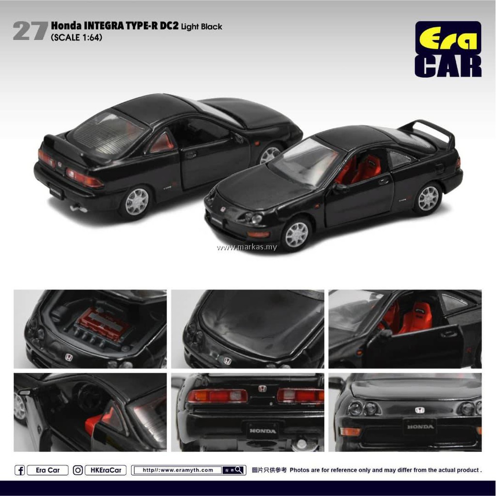 ERA CAR 1/64 27 HONDA INTEGRA TYPE-R DC2 LIGHT BLACK