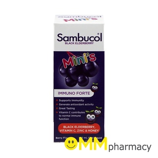 SAMBUCOL ELDERBERRY MINIS 120ML.แบล็ค เอลเดอร์เบอร์รี่ มินิส์ 120มล.