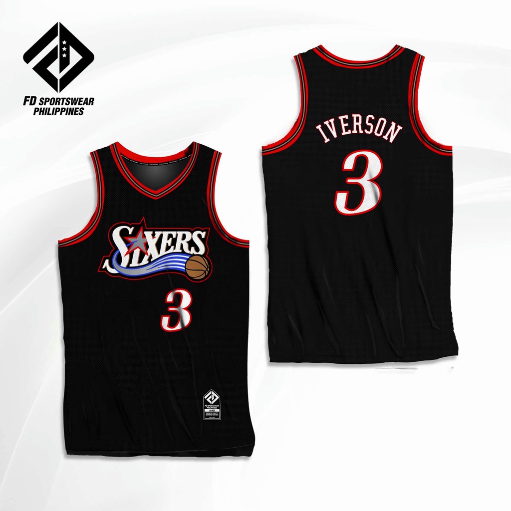 ALLEN IVERSON PHILADELPHIA 76ERS FULL SUBLIMITED JERSEY