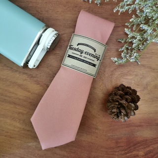 เนคไทสีชมพูพาสเทล Necktie Pastel Pink