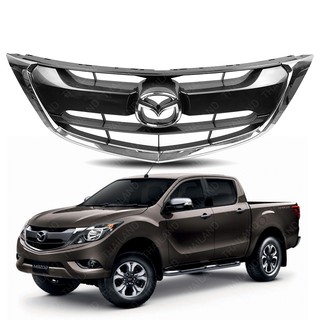 กระจังหน้า กระจัง มีโลโก้ ของแท้ สีโครเมี่ยม สำหรับ Mazda BT50-Pro ปี 2016-2017