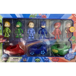 PJ Masks พีเจแมส ชุดตัวละคร 6 ตัว พร้อมรถ 3 คัน ขนาด 38x24cm ของเล่นใหม่สุดฮิต เหมาะสำหรับเด็กทั้งหญิงและชาย