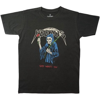 เสื้อยืดโอเวอร์ไซส์เสื้อยืด พิมพ์ลาย Reaper Rose Tour Yeezus สไตล์ฮิปฮอป Click2 สําหรับผู้ชาย Click2tshirtS-3XL