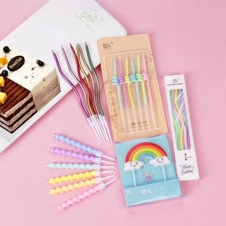 A51 🎂ถูกที่สุด🎂 เทียนวันเกิด เทียนปักเค้ก พร้อมส่งในไทย(เทียนเกลียว-สีสัน)