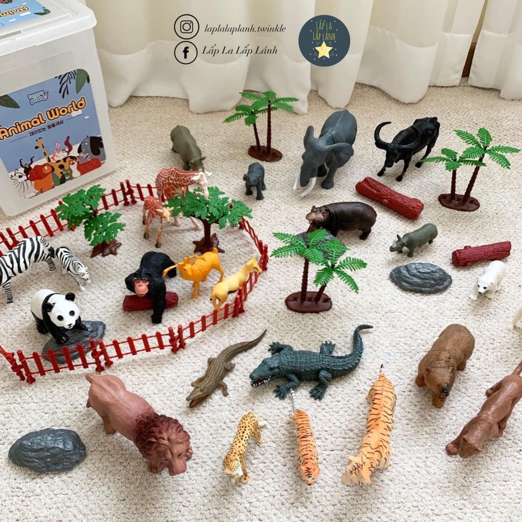 Happyplay Animal World And Dino World Animal World Toy Box