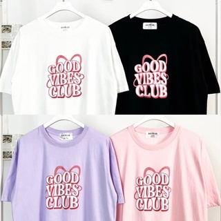 เสื้อยืด Oversize 💗 GOOD VIBES CLUB by AnyWear ผ้าCotton100% ผ้านุ่ม ทรงเกาหลี ใส่สบาย