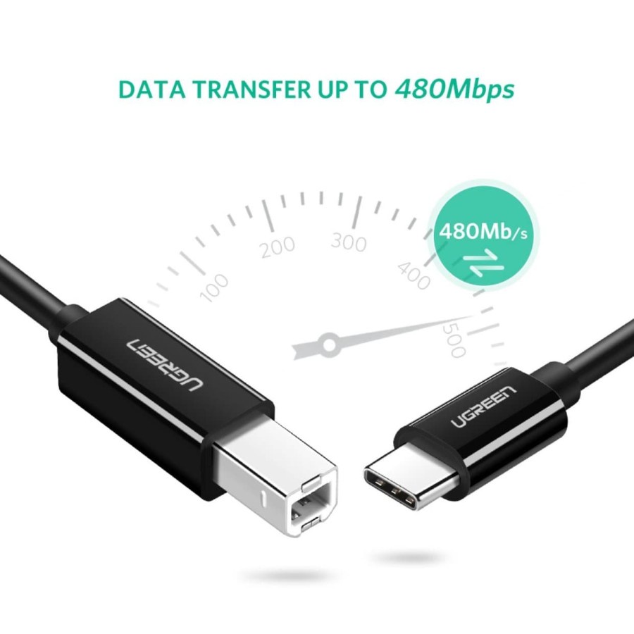 UGREEN รุ่น 80811 สายต่อปริ้นเตอร์ USB C to USB Type B 2.0 Cable Type C Printer Scanner Cord