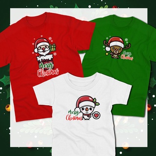 ไซส์ใหญ่ พิเศษ เสื้อยืดลาย คริสต์มาส สวัสดีปีใหม่ เสื้อครอบครัว