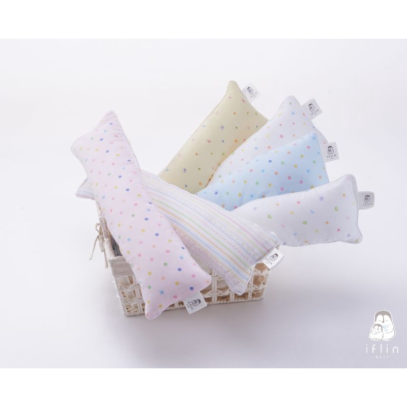 Iflin หมอนข้าง Microfiber + ปลอกหมอนข้างใยไผ่ สำหรับเด็กแรกเกิดขึ้นไป