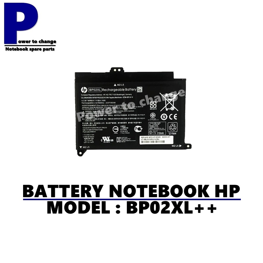 BATTERY NOTEBOOK HP BP02XL++ ของแท้ HP Pavilion 15-AU / แบตเตอรี่โน๊ตบุ๊คHP แท้ (ORG)