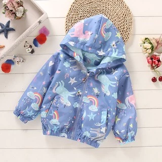 เสื้อคลุมเด็กมีหมวก🦄🎏กันน้ำ กันลม กันแดด กันแอร์ได้👍😁สดใสน่ารัก