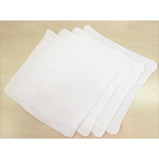 KTI Towel No:202 ผ้าขนหนู 10x10 นิ้ว สีขาว แพ็ค 1 โหล (12ผืน) เย็บขอบโพ้ง ผ้าเช็ดอเนกประสงค์ คอตตอน 100%