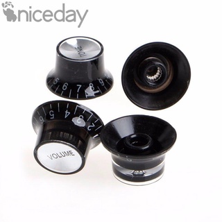 #NICEDAY-Guitar 2 Tone/ 2 Volume Control /Knobs Silver /Top Hat Bell /For Gibson Les Paul SG