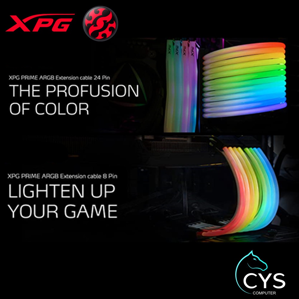 สายเสริม XPG PRIME ARGB ( MOTHERBOARD 24 PIN/ VGA 8 PIN x2 )