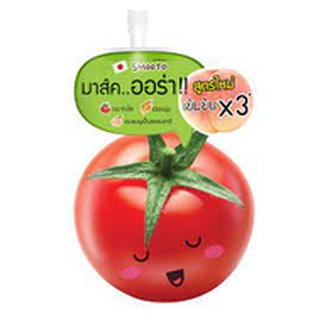 (แท้)Smooto Tomato Gluta Aura Plus Sleeping Maskสมูทโตะ โทเมโท กลูต้า ออร่า พลัส สลีปปิ้ง มาส์ค แบบซองขนาด10g