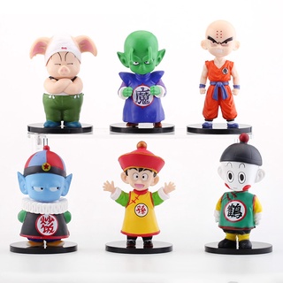 ชุดโมเดลฟิกเกอร์ Dragon Ball Piccolo Kuririn Uron Pilaf Chiaotzu Son Gohan ของเล่นสําหรับเด็ก 6 ชิ้น