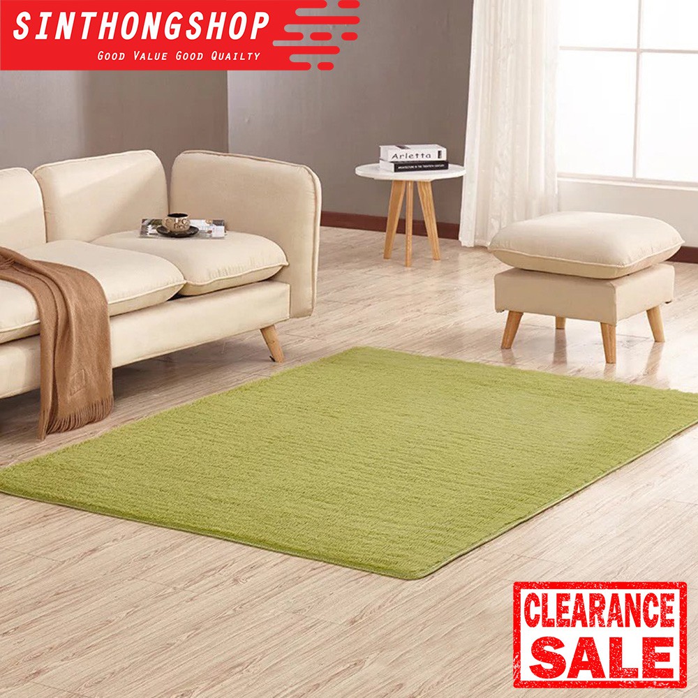 ตกแต่งบ้าน  พรมปูพื้นขนาดใหญ่ ขนนุ่ม พรมกันลื่น หนา 2.5ซม Large Soft Fur Floor Carpet Thickness 2.5cm Sinthongshop ราคาพิเศษ