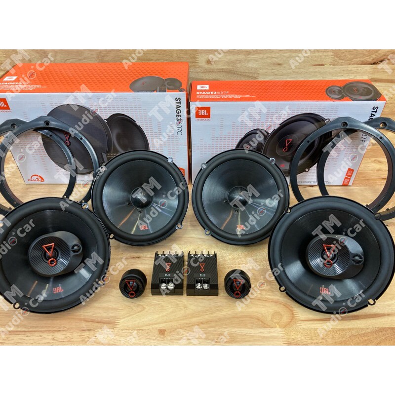 ฐานรองลำโพงตรงรุ่น HONDA + ลำโพง 6.5” แยกชิ้น JBL STAGE3 607C + แกนร่วม JBL STAGE3 637F จำนวน 2คู่