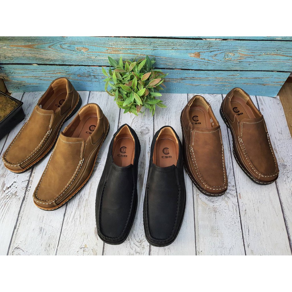 CM300รองเท้าหนังลำลองผู้ชายหนังด้านมี3สีไซส์40-44