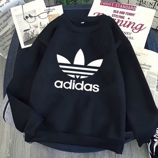 ADIDAS เสื้อกันหนาวแขนยาว คอกลม ทรงหลวม แฟชั่นฤดูใบไม้ผลิ และฤดูใบไม้ร่วง สไตล์เกาหลี สําหรับผู้ชาย และนักเรียน