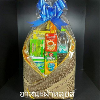 ชุดสังฆทาน อาสนะพระ ผ้าหลุยส์ ลายดอก ราคาส่ง ราคาถูก