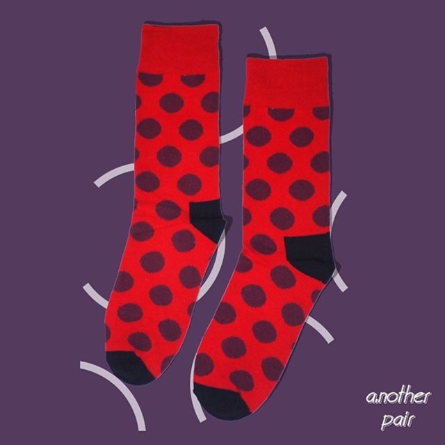 Polka dot red socks