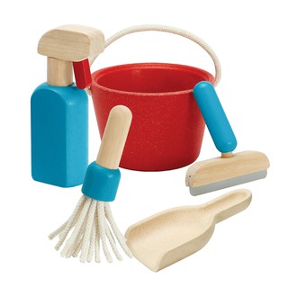 PlanToys 3498 Cleaning Set ของเล่นไม้ชุดทำความสะอาด