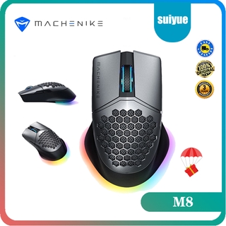 เมาส์เล่นเกมไร้สาย Machenike M8 Rgb แบบชาร์จไฟได้