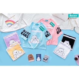 bare bears ครอป/cotton/เสื้อยืด