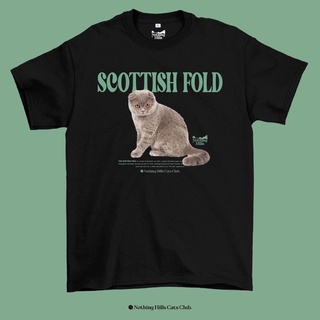 เสื้อยืดลาย SCOTTISH FOLD (สกอตติชโฟลด์) Classic Cotton Unisex by 【Nothing Hills】