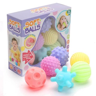 เซ็ทลูกบอลของเล่นบีบมีเสียงสำหรับเด็กเล็ก SA6237