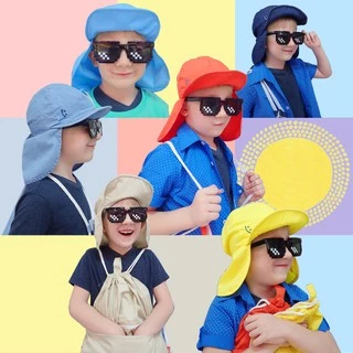 หมวกกันแดดเด็ก หมวกเด็ก แคมป์ปิ้ง เดินป่า ผ้าฝ้าย100% อายุ1-8ปี ของแท้จาก KidsplanetOfficial (3142K 3012K 2893K 2920K)