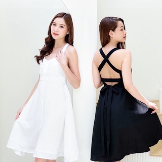 PHATPATT - MILY DRESSY Dress เดรสไขว้หลัง ผูกหน้า ผ้าไม่ต้องรีด