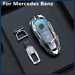 ฝาครอบเคสกุญแจรีโมทรถยนต์โลหะผสมสังกะสีสำหรับ Mercedes Benz / Mutips Car Key Case Cover Zinc alloy Keychain Accessories For Mercedes Benz S A E C Class W204 W212 W176 GLC CLA GLA GLE E200