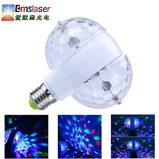 ไฟดิสโก้เทค หัวคู่ ไฟปาร์ตี้ ไฟเทค ไฟตกแต่ง Disco LED full color rotating lamp ไม่ตามจังหวะเพลง ไฟเลเซอร์