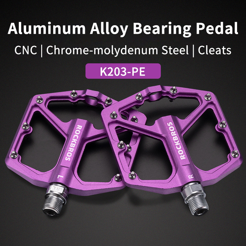 Rockbros ปิดผนึก DU แบริ ่ งจักรยานเหยียบอลูมิเนียม CNC Alloy MTB จักรยานเหยียบลื ่ น Spikes สวมใส ่ เหยียบจักรยานอุปกรณ ์ เสริม