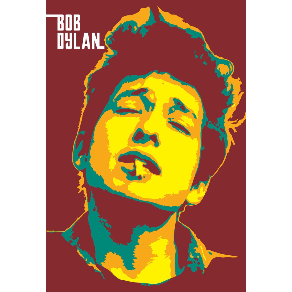 โปสเตอร์ Bob Dylan บ็อบ ดิลลัน Folk Music Poster รูปภาพติดห้อง ตกแต่งผนัง โปสเตอร์วงดนตรี โปสเตอร์ติ