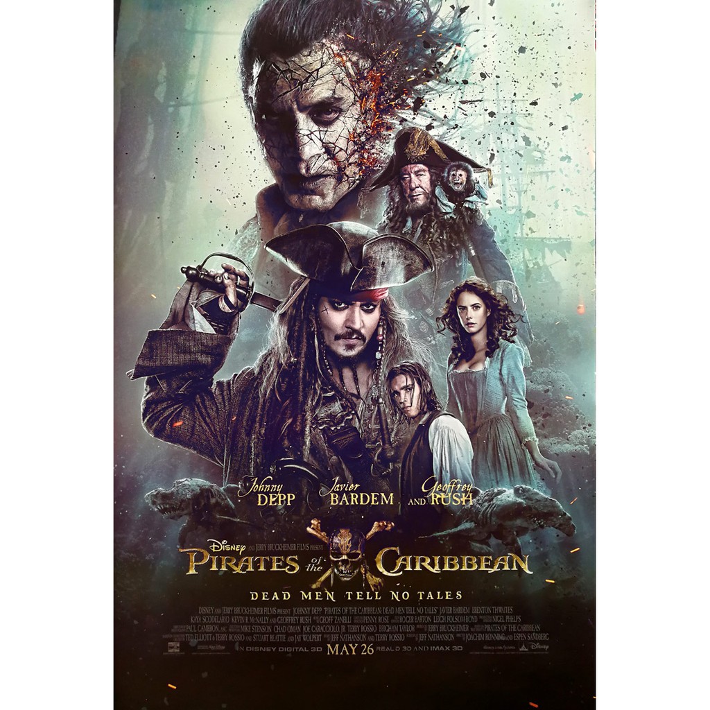 โปสเตอร์ หนัง Pirates of the Caribbean Dead Men Tell No Tales 2017 POSTER 24”x35” Inch Johnny Depp V